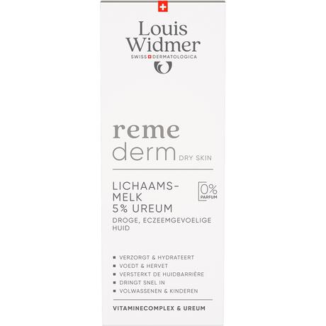 Louis Widmer Remederm Lichaamsmelk 5 % Ureum Zonder Parfum 200ML