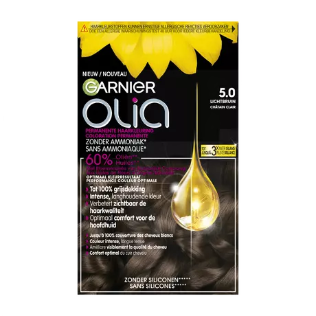 Garnier Olia Permanente Haarverf 5.0 Licht Bruin