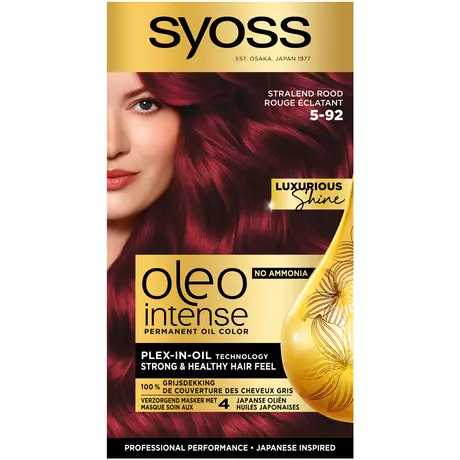 Syoss Oleo Intense Permanente Haarkleuring 5-92 Stralend Rood/Rouge Eclatant