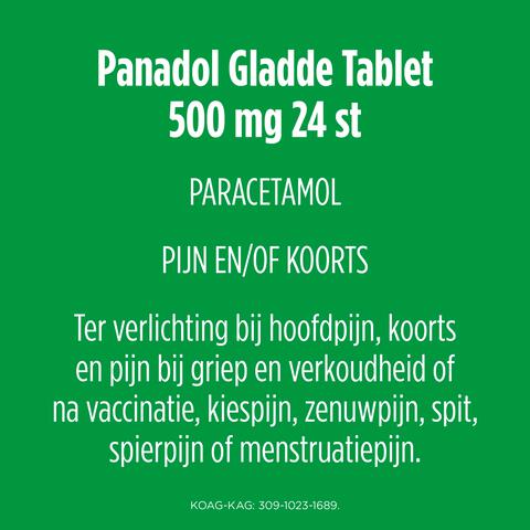 Panadol Paracetamol 500 MG Gladde Tabletten 24 stuks