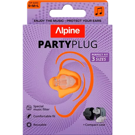 Alpine PartyPlug Transparant Herbruikbare Muziek Oordoppen 1 paar