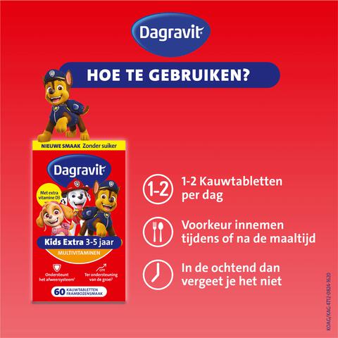 Dagravit Kids Multivitaminen Gummies Xtra 3-5 jaar 60 stuks