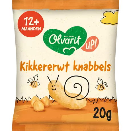 Olvarit Knabbels Kikkererwt 12+ Maanden 20 gram