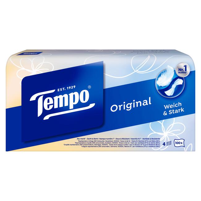 Tempo Original Box 4 Laags Zakdoekjes 100 stuks
