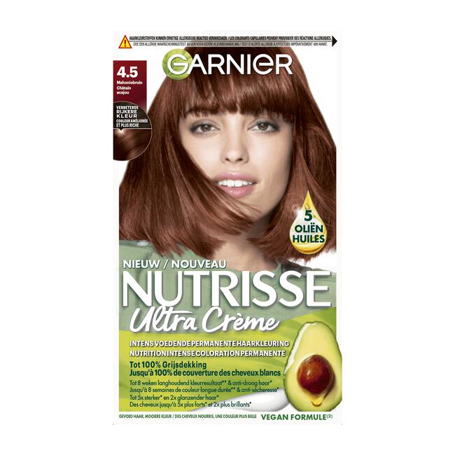 Garnier Nutrisse Crème Permanente Haarverf 4.5 Mahonie Bruin
