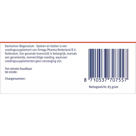 Davitamon Magnesium Calcium + Vitamine B3 D3 Tabletten 42 stuks