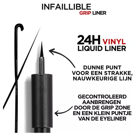 L'Oréal Paris Infaillible 24H Vinyl Liquid Liner Zwart Eyeliner