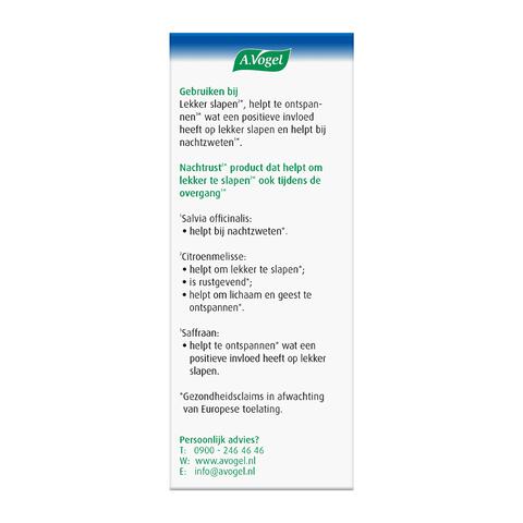 A.Vogel Nachtrust2* Tabletten Overgang1* 30 stuks