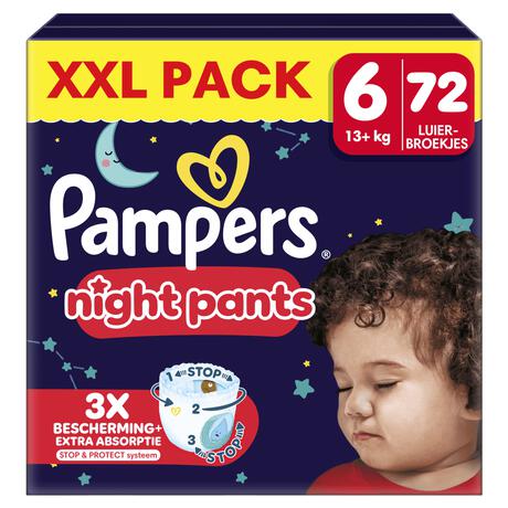 Pampers Baby Dry Night Pants XXL Pack Luierbroekjes Maat 6 13+ KG 72 Stuks