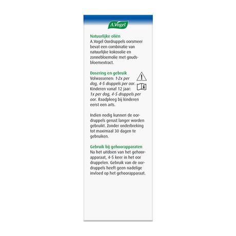 A.Vogel Oordruppels oorhygiëne Reinigt de Gehoorgang Druppels 20 ML