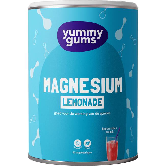 Yummygum Magnesium Lemonade Suikervrij 240 GR