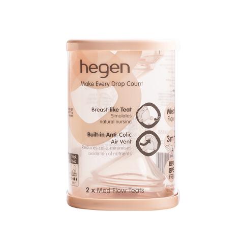 Hegen Medium Flow Speen 3+ Maanden 2 stuks