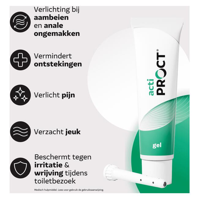 Actiproct Gel bij aambeien en jeuk tube 30 gram