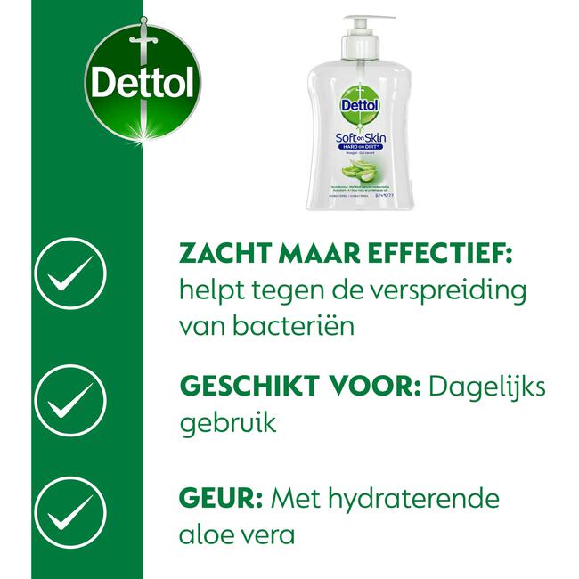 Dettol Antibacterieel Verzachtend Aloë Vera Handzeep 250 ML
