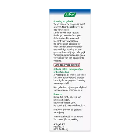 A.Vogel Spray Kriebel In De Keel 30 ML