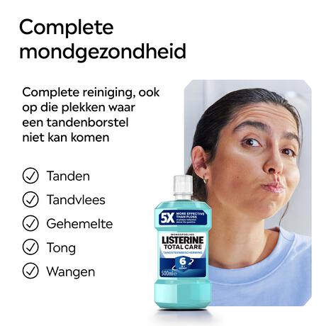 Listerine Total Care Bescherming Tegen Tandsteen Mondwater 500 ML