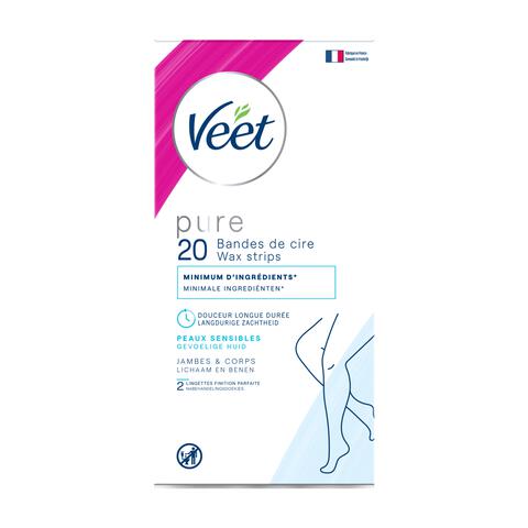 Veet - Pure - Koude Wasstrips Benen 20 st