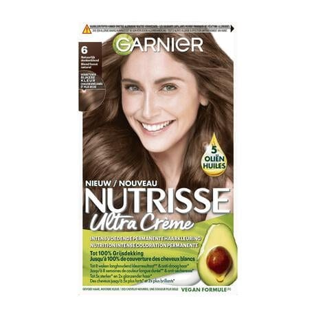 Garnier Nutrisse Crème Permanente Haarverf 6 Natuurlijk Donkerblond