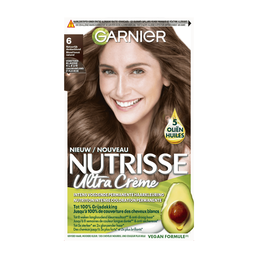 Garnier Nutrisse Crème Permanente Haarverf 6 Natuurlijk Donkerblond