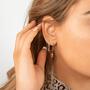 BiSjU Jewellery Oorbellen kleine ronde ringen Gold Plated SS		