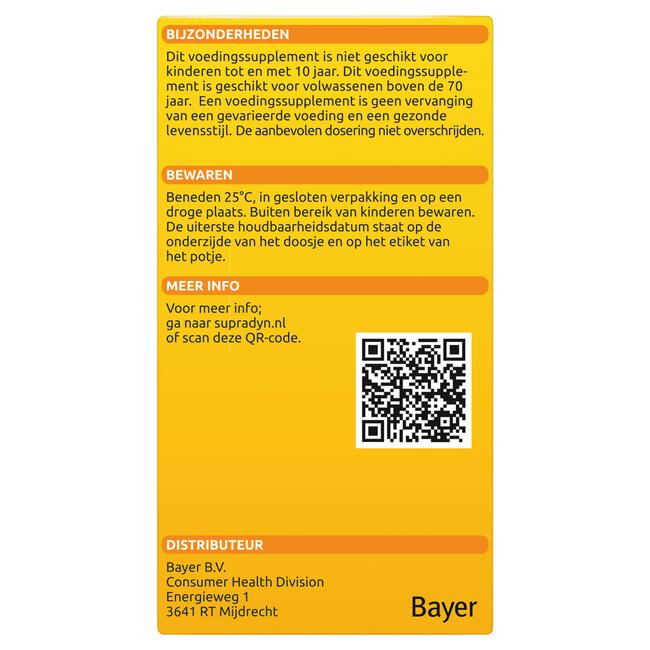 Supra D Forte, vitamine d voor sterke botten en spieren 100 parelcapsules