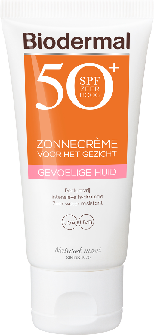 Biodermal Zonnecrème voor het Gezicht Gevoelige Huid SPF50+ 50 ML