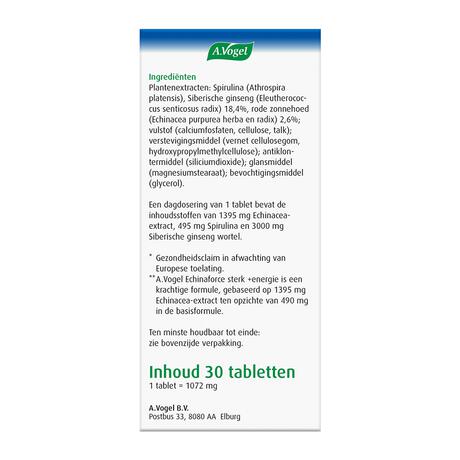 A.Vogel Echinaforce Sterk** Energie2*  Tabletten 30 stuks