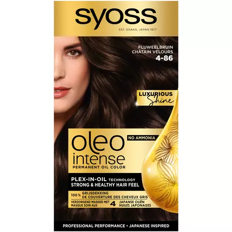 Syoss Oleo Intense Permanente Haarkleuring 4-86 Fluweelbruin/Châtain Velours 115 ML