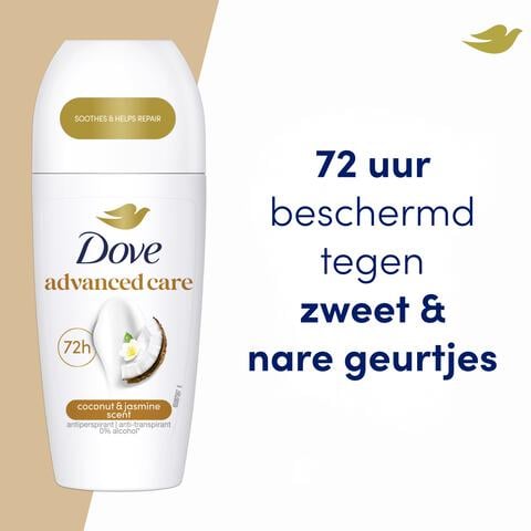Dove Advanced Care Coconut & Jasmin Anti-transpirant Deodorant Roller 50 ML