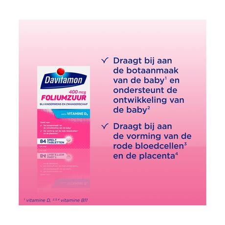 Davitamon Foliumzuur met vitamine D - Zwanger