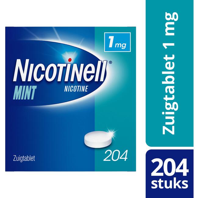 Nicotinell Zuigtablet Mint 1 MG 204 stuks