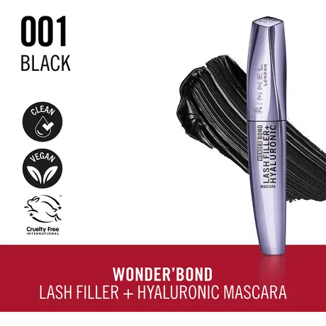 Rimmel London Wonder'Bond Lash Filler + Hyaluronic Mascara 001 Black