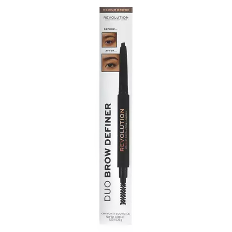 Revolution Duo Brow Definer Pencil Medium Brown