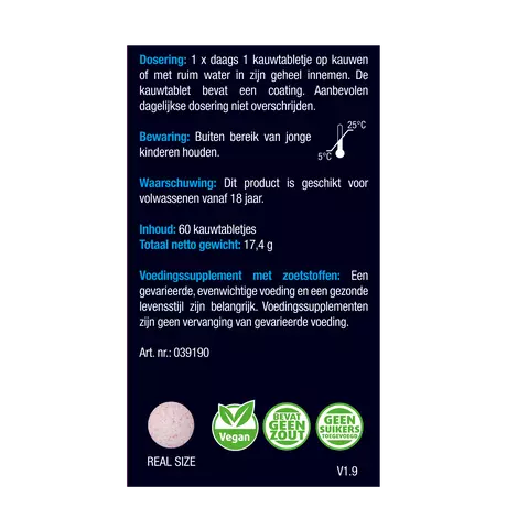 Lucovitaal Vitamine B12 1000 MCG 60 Kauwtabletjes Kersensmaak