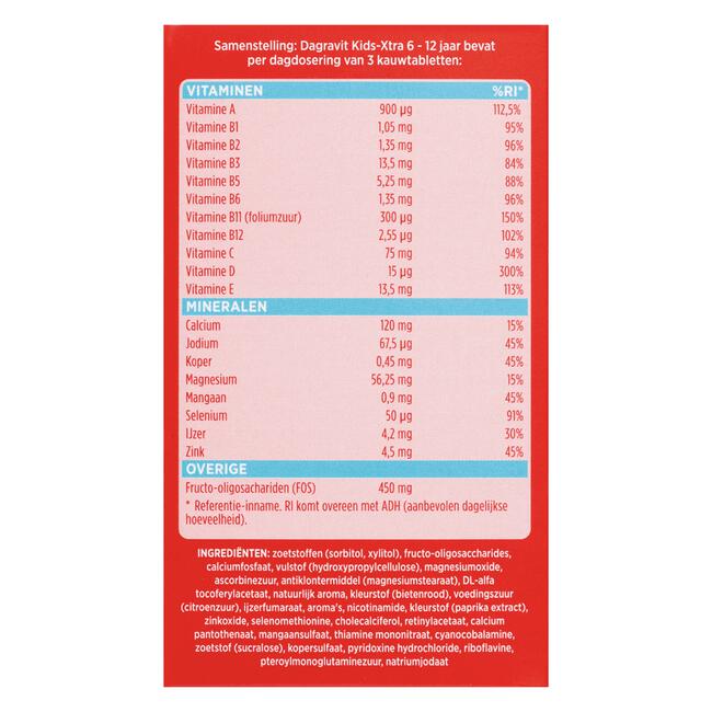 Dagravit Kids-Xtra 6-12 jaar 120 tabletten