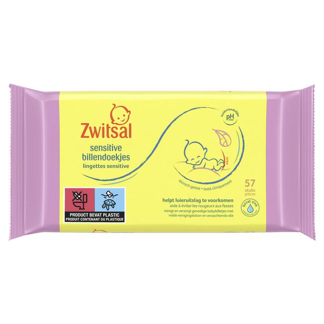 monster correct Consumeren Zwitsal Baby Sensitive Billendoekjes 57 stuks 57 EA | Etos