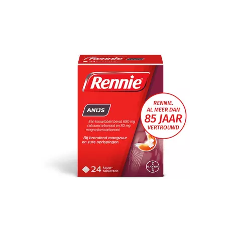 Rennie Anijs Kauwtabletten Bij Brandend Maagzuur 24 stuks