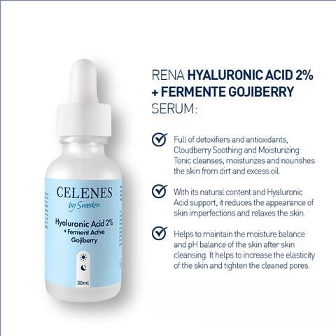 Celenes by Sweden Hyaluronic Acid 2% + Goijberry 30 ML