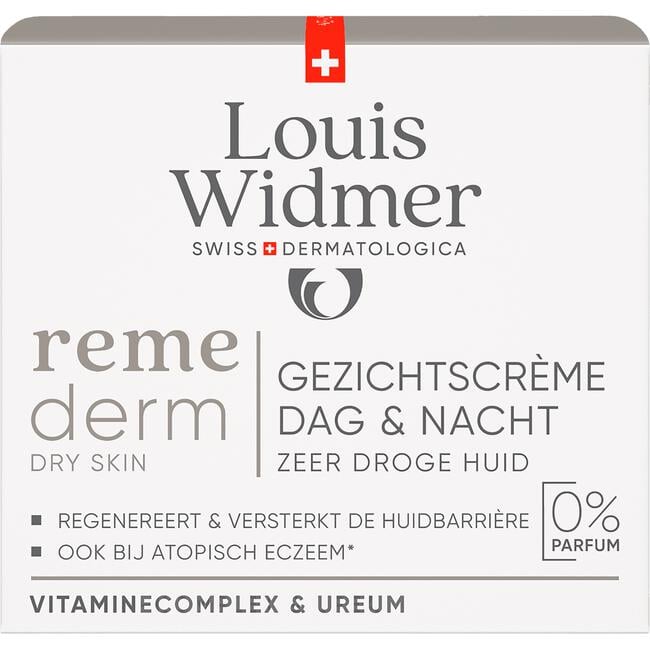 Louis Widmer Remederm Gezichtscrème Dag & Nacht Zonder Parfum 50 ML