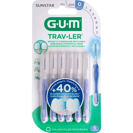 GUM® Trav-Ler Ragers Lavender 0,6 mm 6 stuks