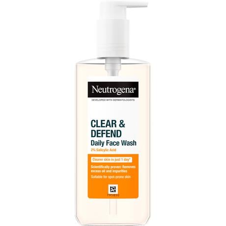 Neutrogena Clear & Defend Daily Face Wash Met 2% Salicylic Acid 200 ML