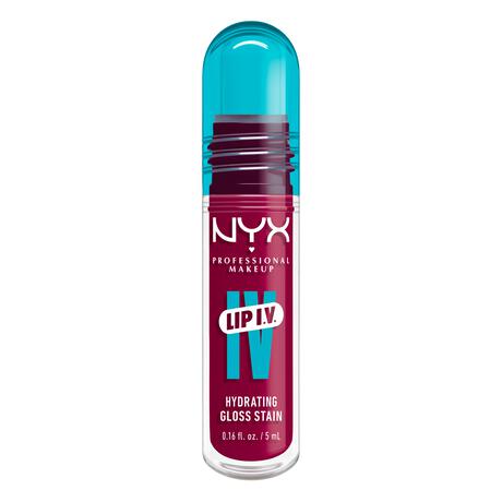 NYX Professional Make Up Lip IV Hydraterende Lipgloss Rood + Stain 19 Magenta Mist