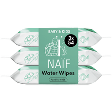 Naïf Plasticvrije Water Billendoekjes 3x54 stuks