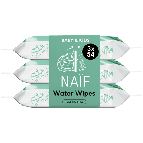 Naïf Plasticvrije Water Billendoekjes (3 producten)