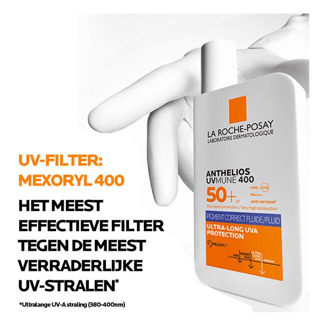 La Roche-Posay Anthelios UVMune 400 Onzichtbare Zonnefluide Anti-pigmentvlekken SPF50+ 50 ML