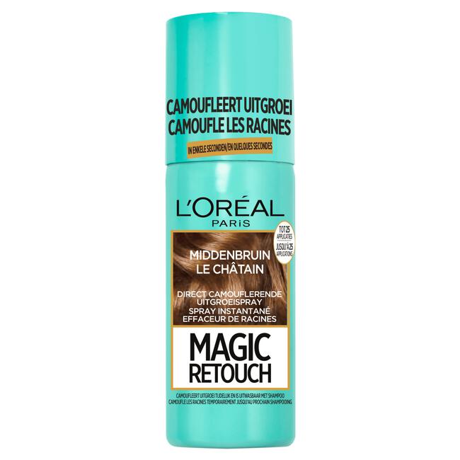 L'Oréal Paris Magic Retouch Camouflerende Uitgroeispray Middenbruin 75 ML