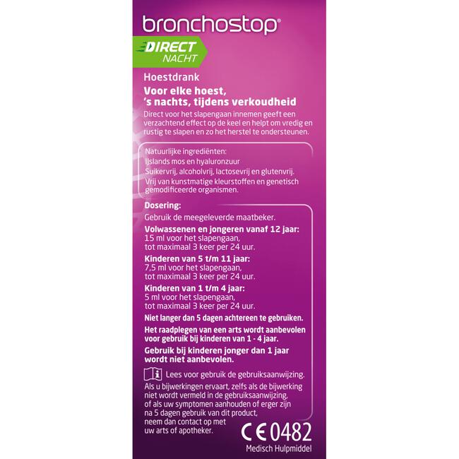 Bronchostop Direct Nacht 5-in-1 Hoestdrank 120 ML