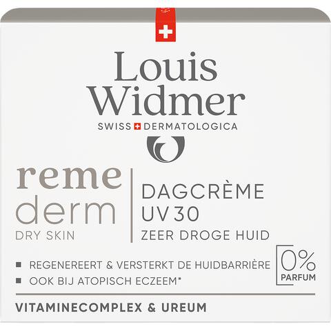 Louis Widmer Remederm Dagcrème UV SPF30 Zonder Parfum 50 ML