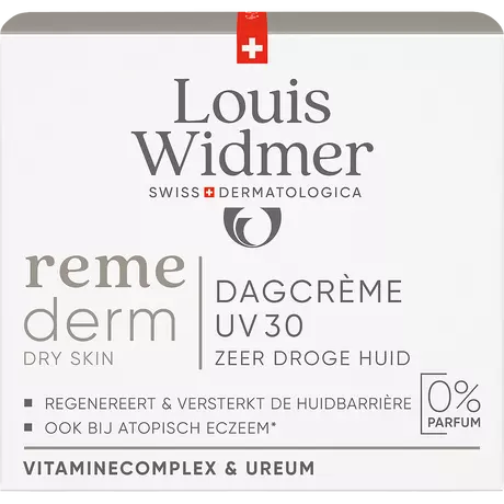 Louis Widmer Remederm Dagcrème UV SPF30 Zonder Parfum 50 ML