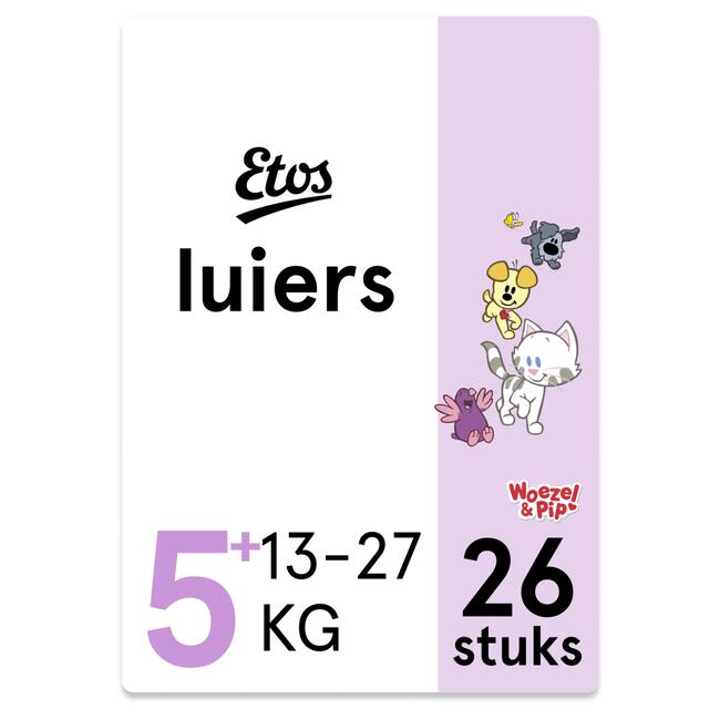 Etos Woezel & Pip Luiers Junior Plus Maat 5+ 13-27 kg 26 stuks